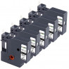 5 Rubans Compatibles pour Étiqueteuses Dymo D1 45013 S0720530 - 12mm x 7m Noir sur Blanc