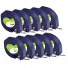 10 Rubans 91200 S0721510 Compatibles pour Etiqueteuses DYMO LetraTag - 12mm x 4m Noir sur Blanc
