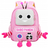 Cartable Sac à dos enfant scolaire robot rose claire, Racine