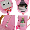 Cartable Sac à dos enfant scolaire robot rose claire, Racine