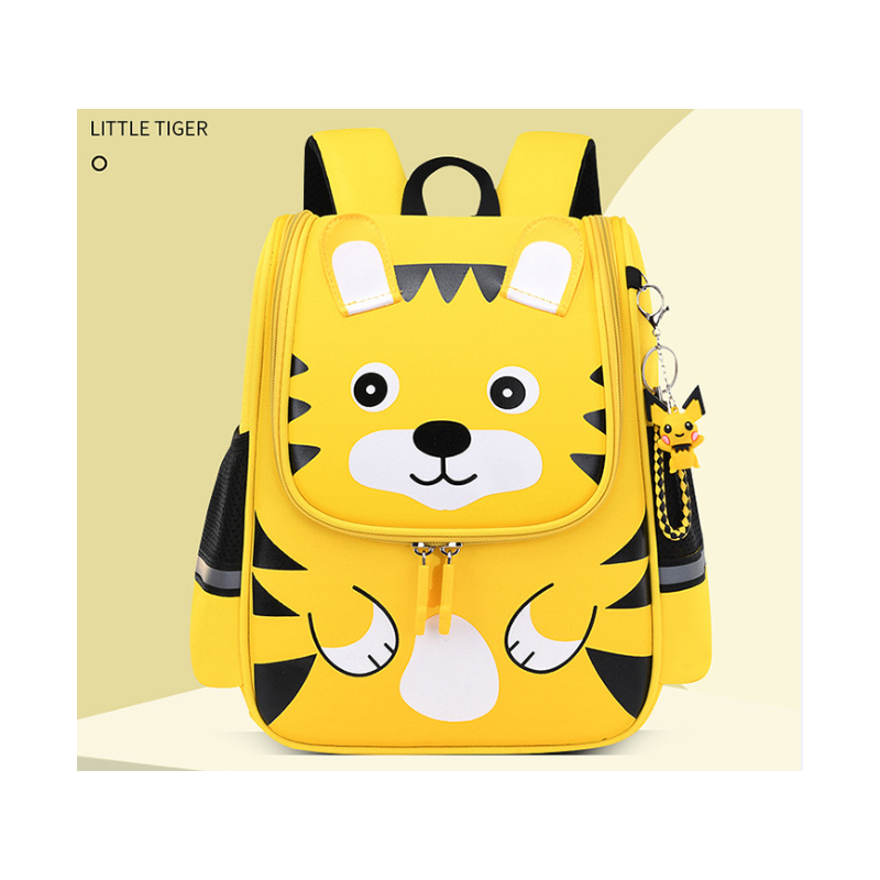 Cartable Sac à dos enfant scolaire tigre jaune, Racine Cartable Sac à dos enfant scolaire tigre jaune, Racine