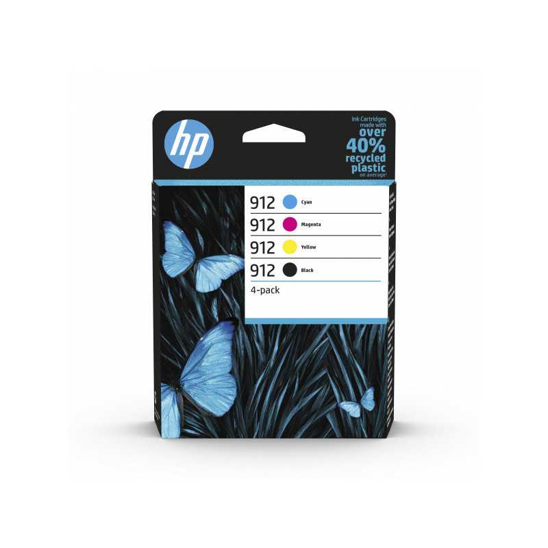 Pack de 4 cartouches originales HP 912 Noir + Cyan + Magenta + Jaune, Racine Pack de 4 cartouches originales HP 912 Noir + Cyan + Magenta + Jaune, Racine