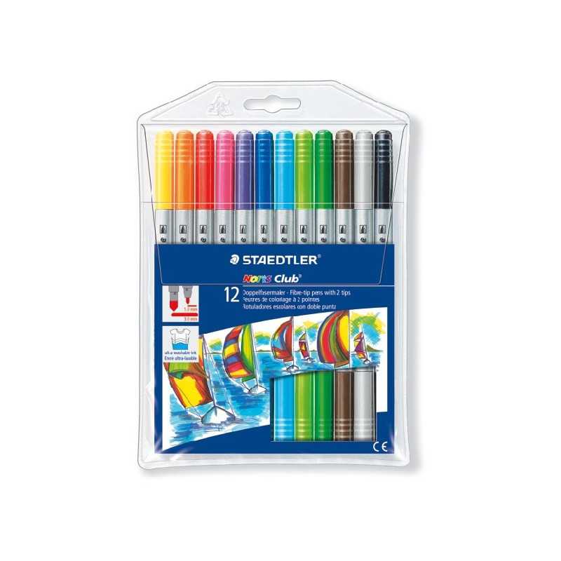 Marqueur Staedtler Triplus Color 323 boite 12 / Marqueur à pointe fibre avec deu, Racine