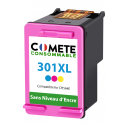 1 cartouche compatible HP 301XL Sans niveau d'encre Couleur, HP