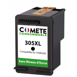 1 cartouche compatible HP 305 XL 305XL Noir Sans Niveau d'encre, HP