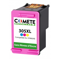 1 cartouche compatible HP 305 XL 305XL Couleur Sans Niveau d'encre, HP