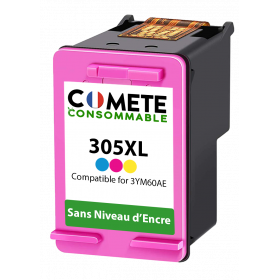 1 cartouche compatible HP 305 XL 305XL Couleur Sans Niveau d'encre, HP