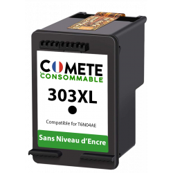 1 cartouche compatible HP 303 XL 303XL Noir Sans affichage du niveau d'encre, Racine