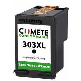 1 cartouche compatible HP 303 XL 303XL Noir Sans affichage du niveau d'encre, Racine