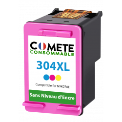 1 cartouche compatible HP 304 XL 304XL Couleur Sans Niveau d'encre, Racine