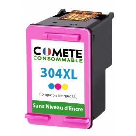1 cartouche compatible HP 304 XL 304XL Couleur Sans Niveau d'encre, Racine