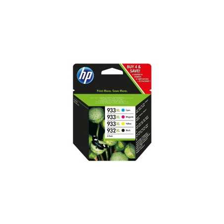 Pack de 4 Cartouche originale HP 932XL 933XL Noire Cyan Magenta Jaune, Racine