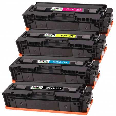 PACK 4 TONER COMPATIBLE AVEC HP CF530A 205A Noir Cyan Magenta jaune, Racine