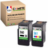2 cartouche compatible CANON PG560 CL-561 Noir Couleur Sans affichage du Niveau d'encre, Racine