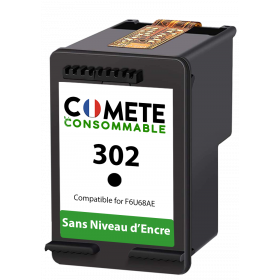 1 cartouche compatible HP 302 simple capa Noir sans affichage du niveau d'encre, Racine