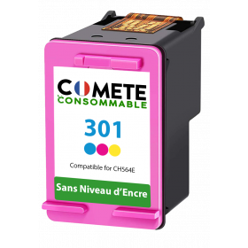 1 cartouche compatible HP 301 simple capa Couleur sans affichage du niveau d'encre, Racine