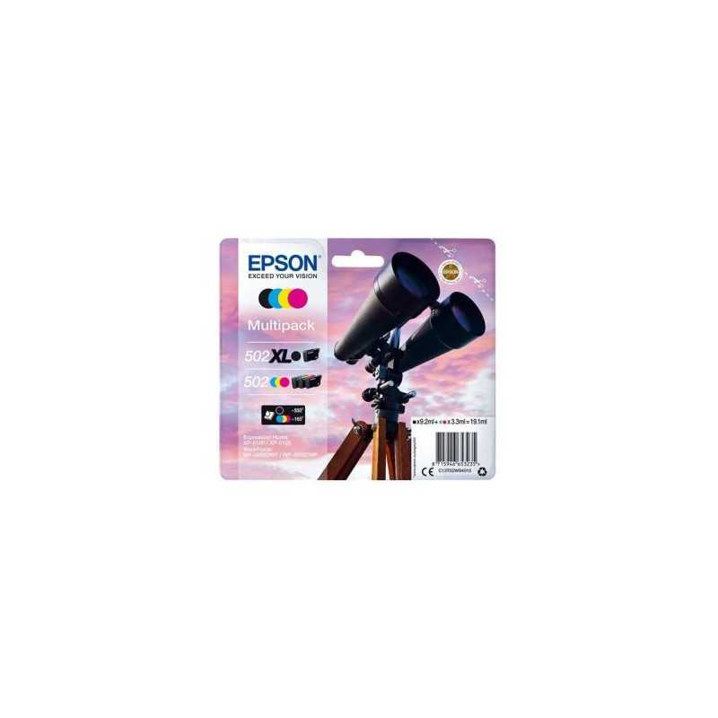 Epson Multipack Jumelle 502 XL 502XL Encre - 1 Noir + 1 Cyan + 1 Magenta + 1 Jaune (1x4,6ml+3x3,3ml), Racine