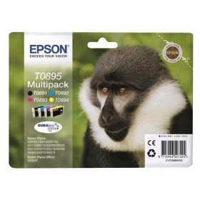 Epson Multipack Singe T0895 Encre Ultra - 1 Noir + 1 Cyan + 1 Magenta + 1 Jaune (16,3ml), Racine
