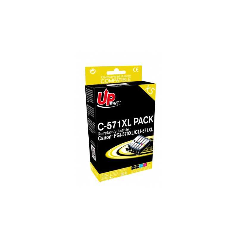 Pack 5 cartouches d'encre PGI 570 XL Black CLI 571 Bk / C/ M/ Y pour  imprimante Canon TS 5055 - Cartouche d'encre - Achat & prix