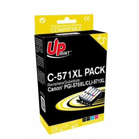 UPRINT 5 Cartouches Compatibles 570XL 571XL pour imprimantes Canon PIXMA PGI-570 CLI-571 - 1 Pack, CANON