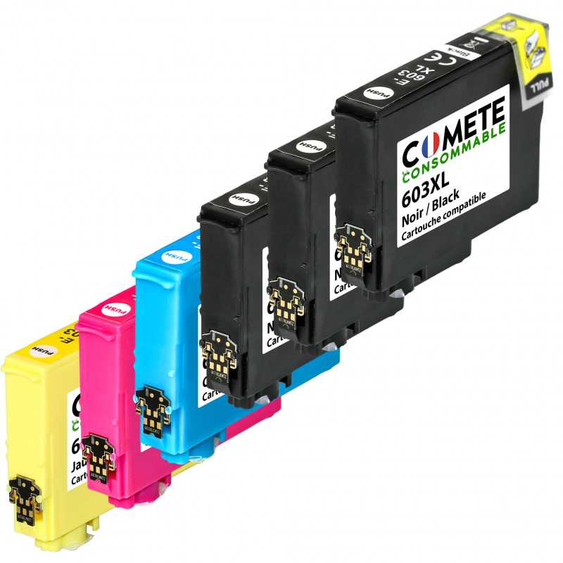 6 Cartouches 603XL compatibles Epson Expression Home - 3 Noir + 1 Cyan + 1 Magenta + 1 Jaune, EPSON 6 Cartouches 603XL compatibles Epson Expression Home - 3 Noir + 1 Cyan + 1 Magenta + 1 Jaune, EPSON