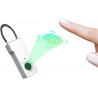 CADENAS A EMPREINTE DIGITAL BIOMETRIQUE BLANC- Batterie rechargeable par USB Capacité 20 empreintes