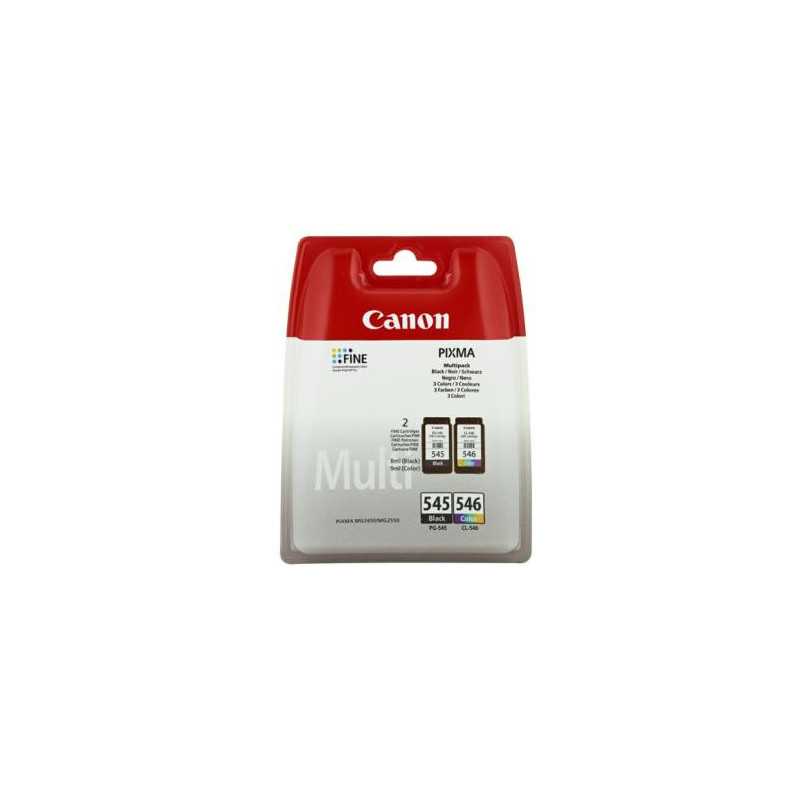 CANON pack cartouches d'encre PG545 - CL546 - 1 Noir + 1 Couleurs, Racine