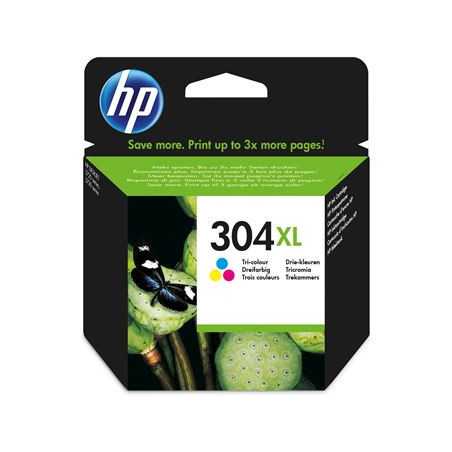 HP Cartouche d'Encre HP 304 XL 304XL -3 Couleurs (Cyan, Magenta, Jaune) 7ml, Racine