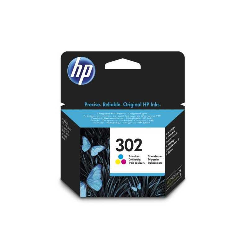 HP 1 Cartouche d'Encre HP 302 3 couleurs (Cyan, Magenta, Jaune) 3,5ml, Racine HP 1 Cartouche d'Encre HP 302 3 couleurs (Cyan, Magenta, Jaune) 3,5ml, Racine