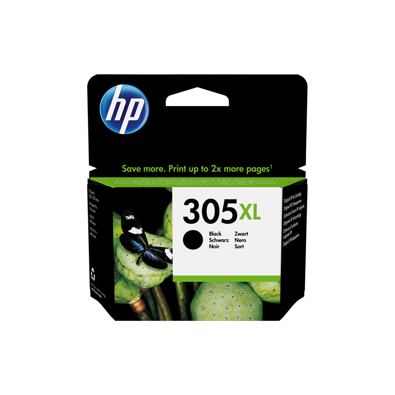 1 Cartouche d'encre originale HP 305 XL 305XL Noir, Racine