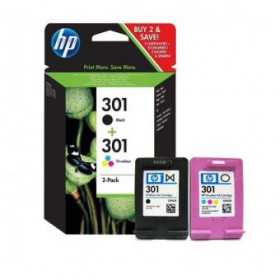 2 cartouches originales HP 301 - 1 Noir + 1 Couleurs, Racine