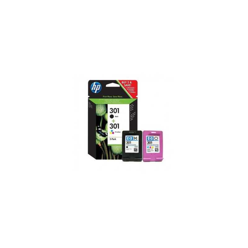 2 cartouches originales HP 301 - 1 Noir + 1 Couleurs, Racine 2 cartouches originales HP 301 - 1 Noir + 1 Couleurs, Racine
