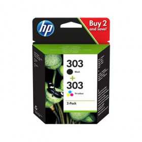 HP Pack 2 Cartouches originale HP 303 Noir et Couleurs, Racine