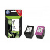 HP 2 cartouches originales HP 62 - 1 Noir + 1 Couleurs, Racine