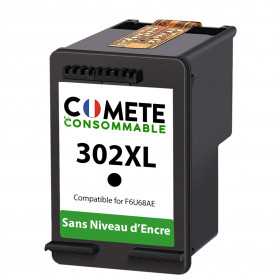 1 cartouche compatible HP 302XL Sans niveau d'encre Noir, Racine