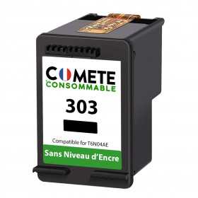 1 cartouche compatible HP 303 XL 303XL Noir Sans affichage du niveau d'encre, Racine