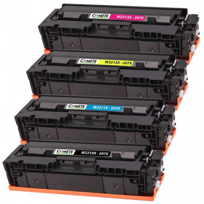 NEUTRE H.207XB PACK 4 TONER COMPATIBLE AVEC HP W2210X, Racine NEUTRE H.207XB PACK 4 TONER COMPATIBLE AVEC HP W2210X, Racine