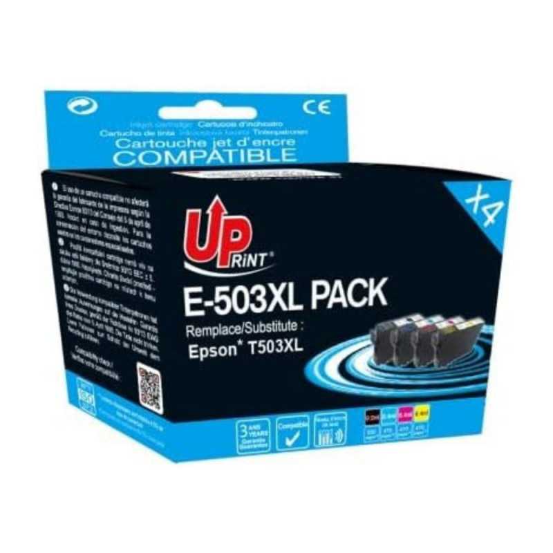 UPRINT - 503XL - 4 Cartouches compatibles avec Epson 503XL - 1 Noir + 1 Cyan + 1 Magenta + 1 Jaune, Racine