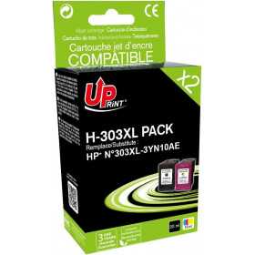 UPRINT 303XL Pack de 2 cartouches compatibles HP 303 XL- 1 Noir + 1 Couleur, Racine