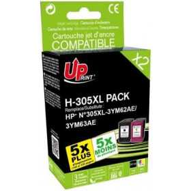 UPRINT 305XL 305 XXL 2 Cartouches compatibles HP 305XL - 1 Noir + 1 Couleurs, Racine