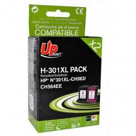 Pack de 2 cartouches compatibles HP 304XL Sans niveau d'encre Noir +