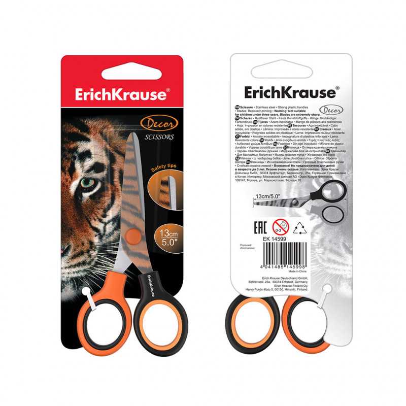 Ciseaux 13cm Embouts ronds EK Tiger