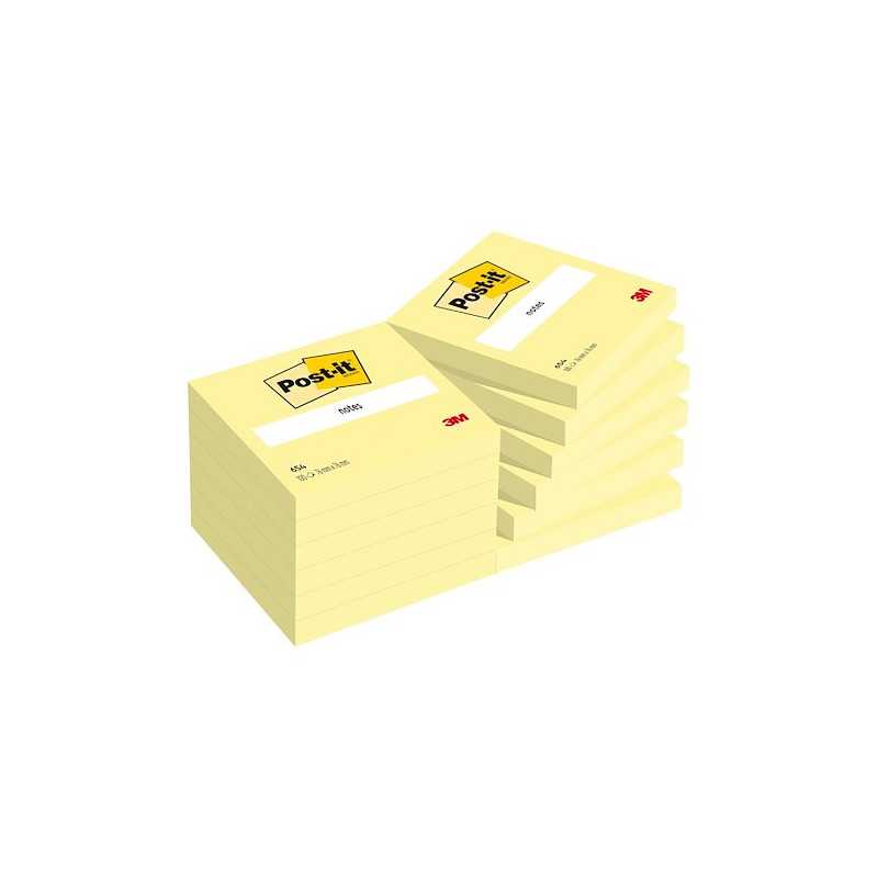 Post-It 654-FL bloc 100 Feuilless 76x76mm Pack 12