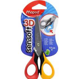 Ciseaux SENSOFT 13 CM Gaucher Rouge et orange