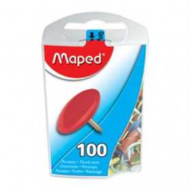 Boite de 100 punaises Maped Couleurs Assorties