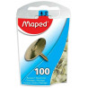 Boite de 100 punaises Maped Laiton