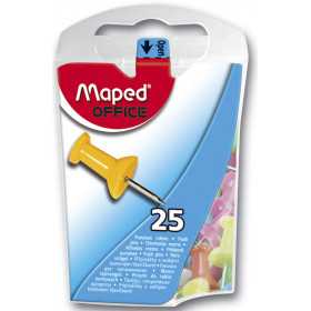 Boite C/25 Drapeaux punaise MEMO Maped Couleurs Assorties