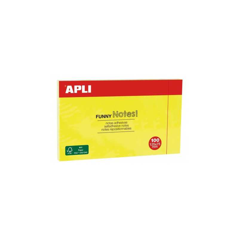 Bloc Notes Apli 125x75mm Jaune Vif