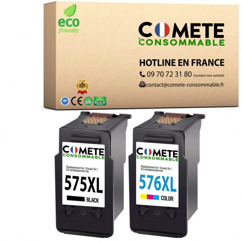 Pack 2 Cartouches d'encre Noir et Couleur pour imprimante Canon