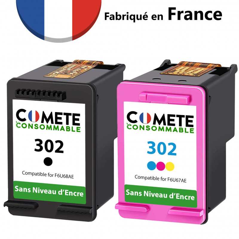 Cartouche HP 302 3 couleurs pour imprimante jet d'encre